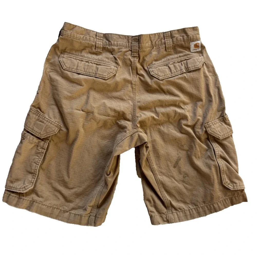 Carhartt‎ Force Relaxed Fit Men's Utility Cargo Shorts Tan Khaki Brown Sz 36